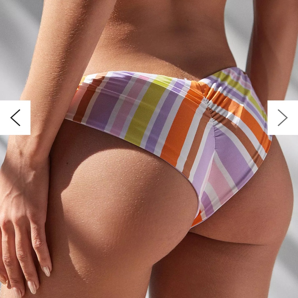 Roxy x Kate Bosworth Striped Cheeky Bikini Bottom